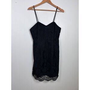 VTG Steven Stolman Ann Taylor‎ Black Lace Mini Dress Sleeveless Party Size 10